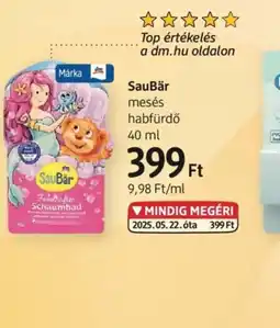 DM Saub MINDIG MEGÉRIr mesés habfürdő ajánlat