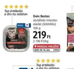 DM Dein Bestes alutálkás macskaeledel ajánlat