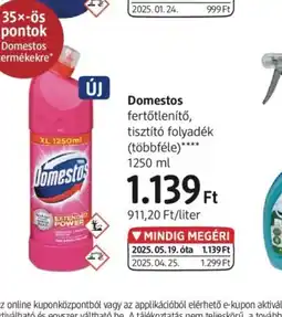 DM Domestos fertőtlenítő, tisztít folyadék ajánlat