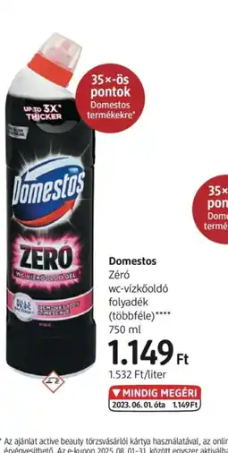 DM Domestos Zér wc-vízkőold folyadék ajánlat
