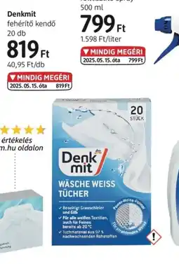 DM Denkmit fehér 20 STÜCKtő kendő ajánlat