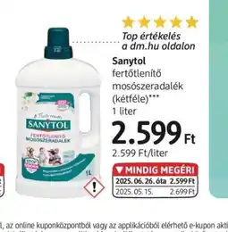 DM Sanytol fertőtlenítő mosszeradalék ajánlat