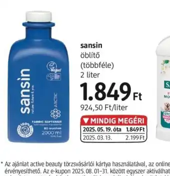 DM Sansin öblítő ajánlat