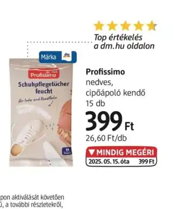 DM Profissimo nedves cipőápol kendő ajánlat