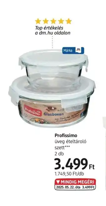DM Profissimo üveg ételtárol szett ajánlat