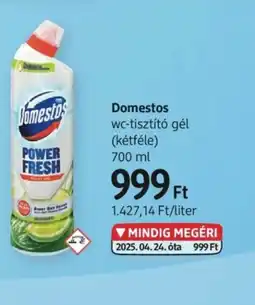 DM Domestos wc-tisztít gél ajánlat