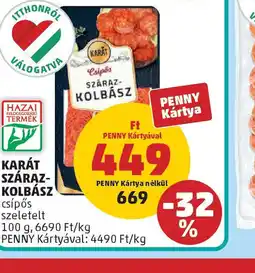 PENNY Karát Szárazkolbász ajánlat