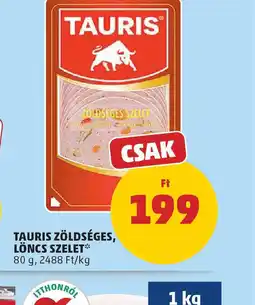 PENNY Tauris zöldséges, löncs szelet ajánlat