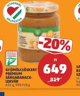 PENNY Gyümölcsöskert Prémium Sárgabarack Lekvár ajánlat