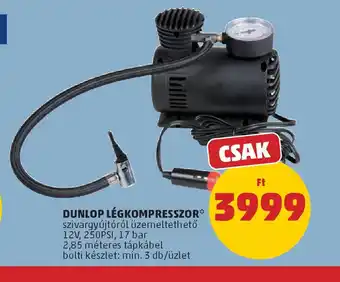 PENNY Dunlop légkompresszor ajánlat