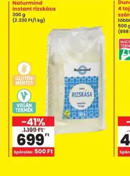 Interspar Naturmind Instant Rizskása ajánlat