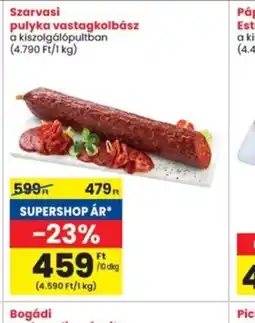 Interspar Szarvasi pulyka vastagkolbász ajánlat