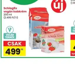 Interspar Schlagfix vegán habkrém ajánlat