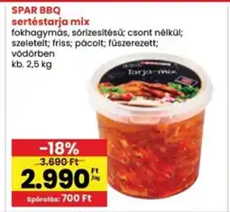 Interspar Spar bbq sertéstarja mix ajánlat
