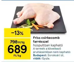 Tesco Friss csirkecomb farrésszel ajánlat