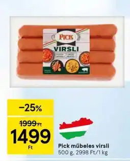 Tesco Pick műbeles virsli ajánlat