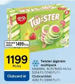 Tesco Twister Jégkrém Multipack ajánlat