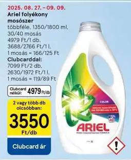 Tesco ARIEL Folyékony mosószer ajánlat