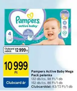 Tesco Pampers Active Baby Mega Pack pelenka ajánlat