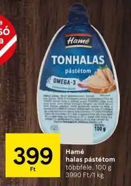Tesco Hamé halas pástétom ajánlat