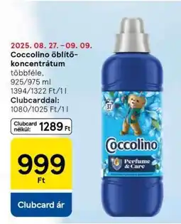 Tesco Coccolino Öblítő Koncentrátum ajánlat