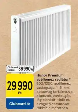 Tesco Hunor Premium acéllemez radiátor ajánlat
