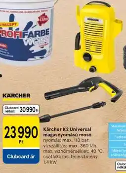 Tesco Kärcher K2 Universal magasnyomású mosó ajánlat