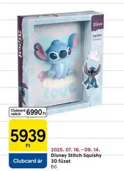 Tesco Disney Stitch Squishy 3D füzet ajánlat