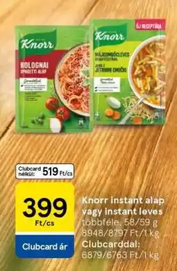 Tesco Knorr instant alap vagy instant leves ajánlat