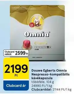 Tesco Douwe Egberts Omnia Nespresso Kompatibilis Kávékapszula ajánlat