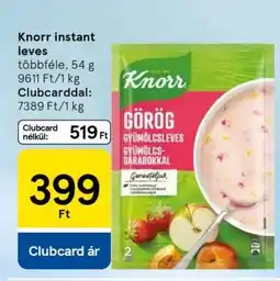 Tesco Knorr instant leves ajánlat