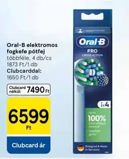 Tesco Oral-B elektromos fogkefe pótfej ajánlat