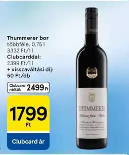 Tesco Thummerer bor ajánlat