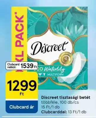 Tesco DISCREET TISZTASÁGI BETÉT ajánlat