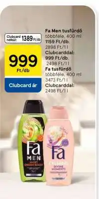 Tesco Fa Men tusfürdő ajánlat