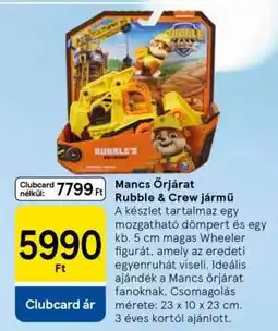 Tesco Mancs Őrjárat Rubble & Crew jármű ajánlat