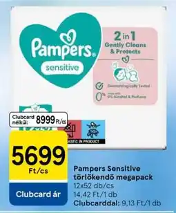 Tesco Pampers Sensitive törlőkendő megapack ajánlat
