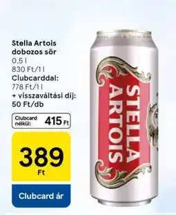 Tesco Stella Artois dobozos sör ajánlat