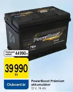 Tesco Powerboost Premium akkumulátor ajánlat
