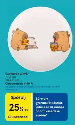 Tesco Kapibarás tányér ajánlat