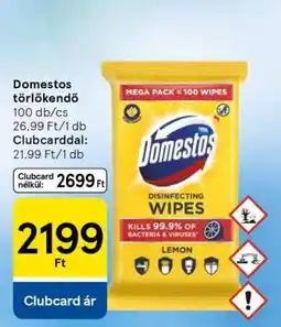 Tesco Domestos törlőkendő ajánlat