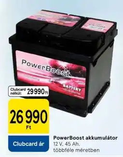 Tesco Powerboost akkumulátor ajánlat