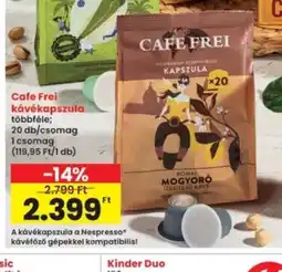 Interspar Cafe Frei kávékapszula ajánlat