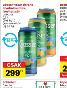 Interspar Gösser Natur Zitrone alkoholmentes ajánlat