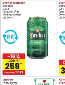 Interspar Dreher Gold sör ajánlat