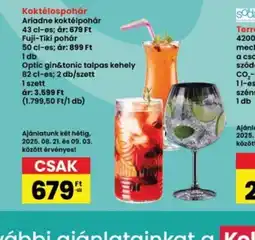 Interspar Koktélospohár ajánlat