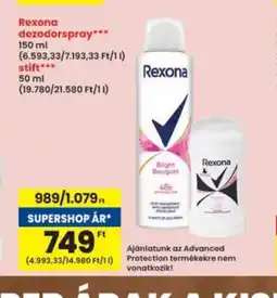 Interspar Rexona dezodorspray/stift ajánlat