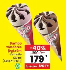 Spar Bambo tölcséres jégkrém ajánlat