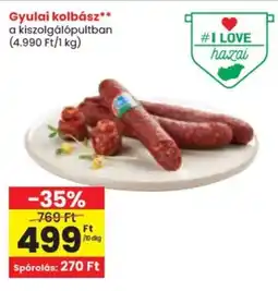 Spar Gyulai kolbász ajánlat