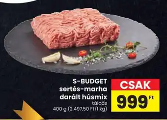 Spar S-BUDGET sertés-marha darált húsmix ajánlat